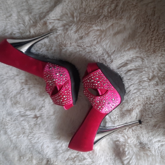 Pink Deb stilleto heels size 9 - Picture 8 of 11
